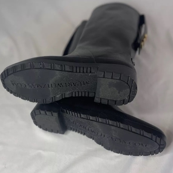 Stuart Weitzman Womens Griffin Rainboots Square Stud Adjustable Strap Sz 8 - Picture 8 of 8